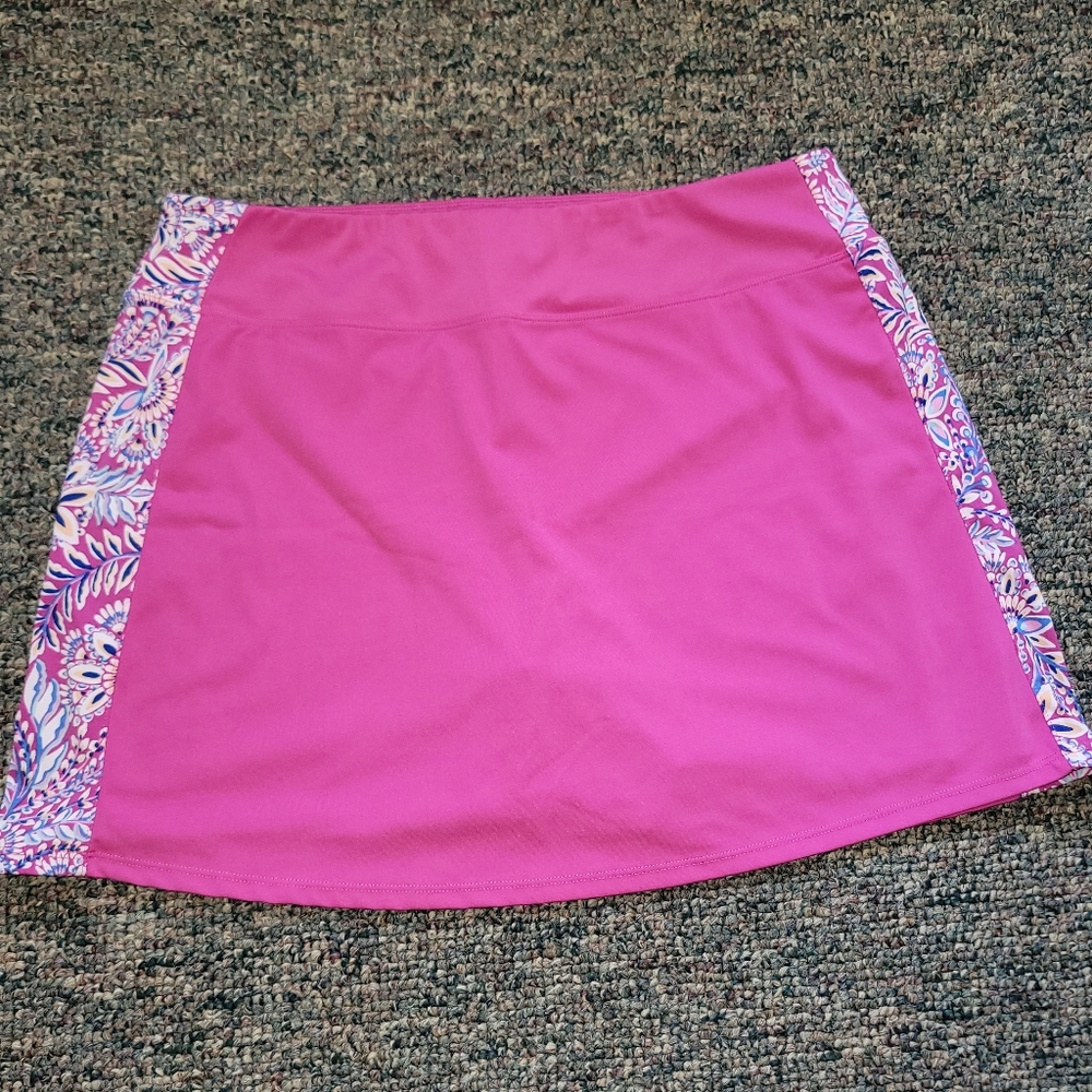 Tommy Bahama Pink Athletic Skort with Patterned Side Panels